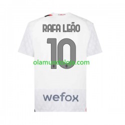 Camisola AC Milan Rafael Leao 10 Homem Equipamento Segundo 2023-2024 Manga Curta